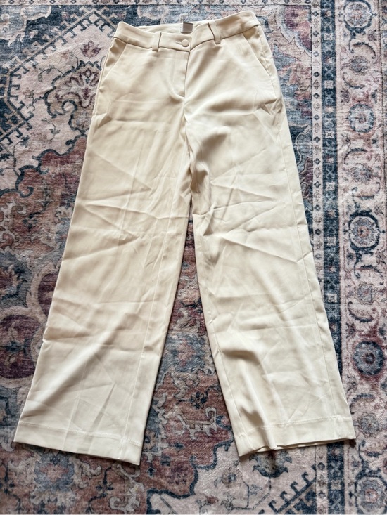 Chico's Pants - Chico's Light Cream Wide-Leg Chinos